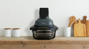 Tixixc 5-in-1 Portable Glass Air Fryer 4QT with 6-Cup Containers