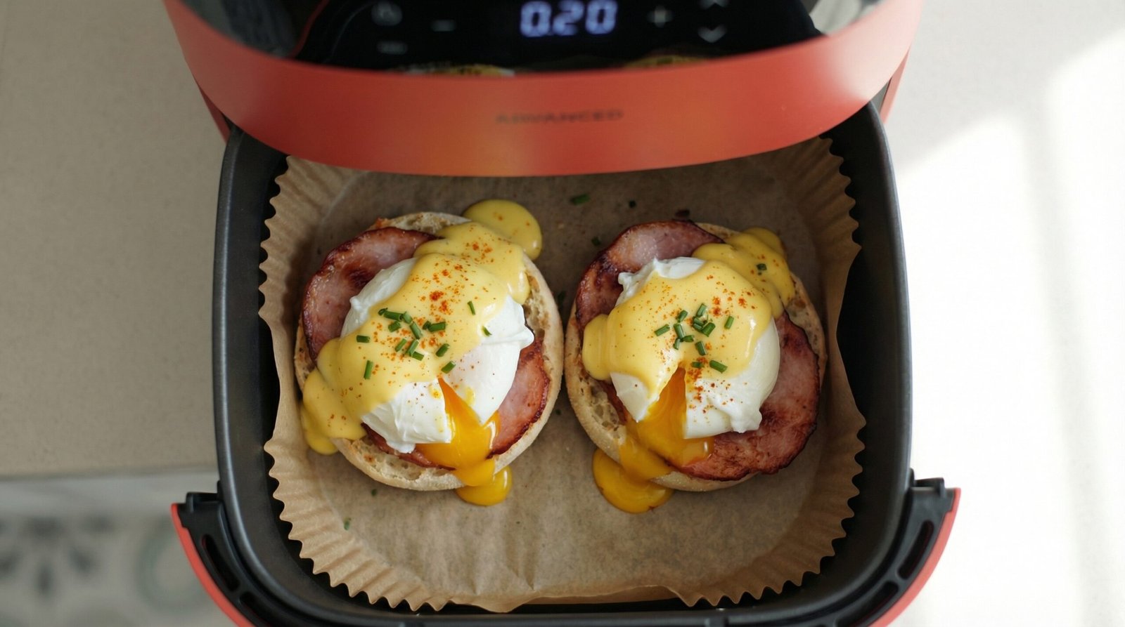 Advanced Air Fryer Eggs Benedict Poached Eggs