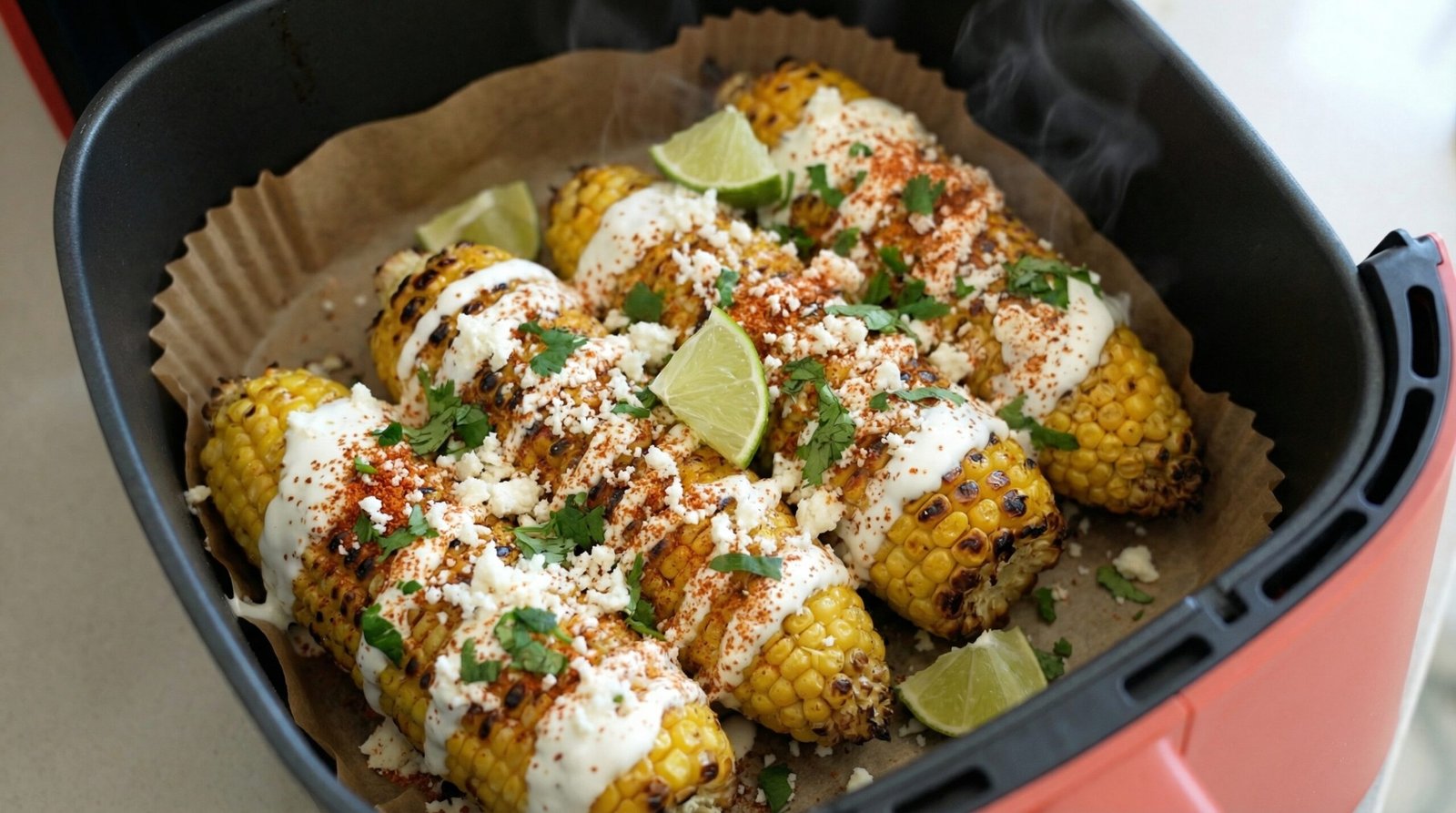 Air Fryer Elote Mexican Street Corn