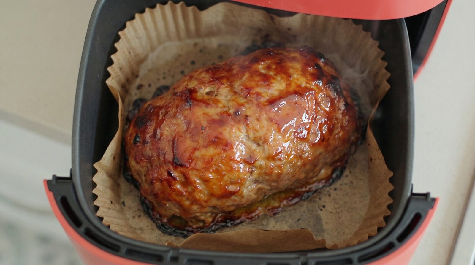 Air Fryer Glazed Meatloaf