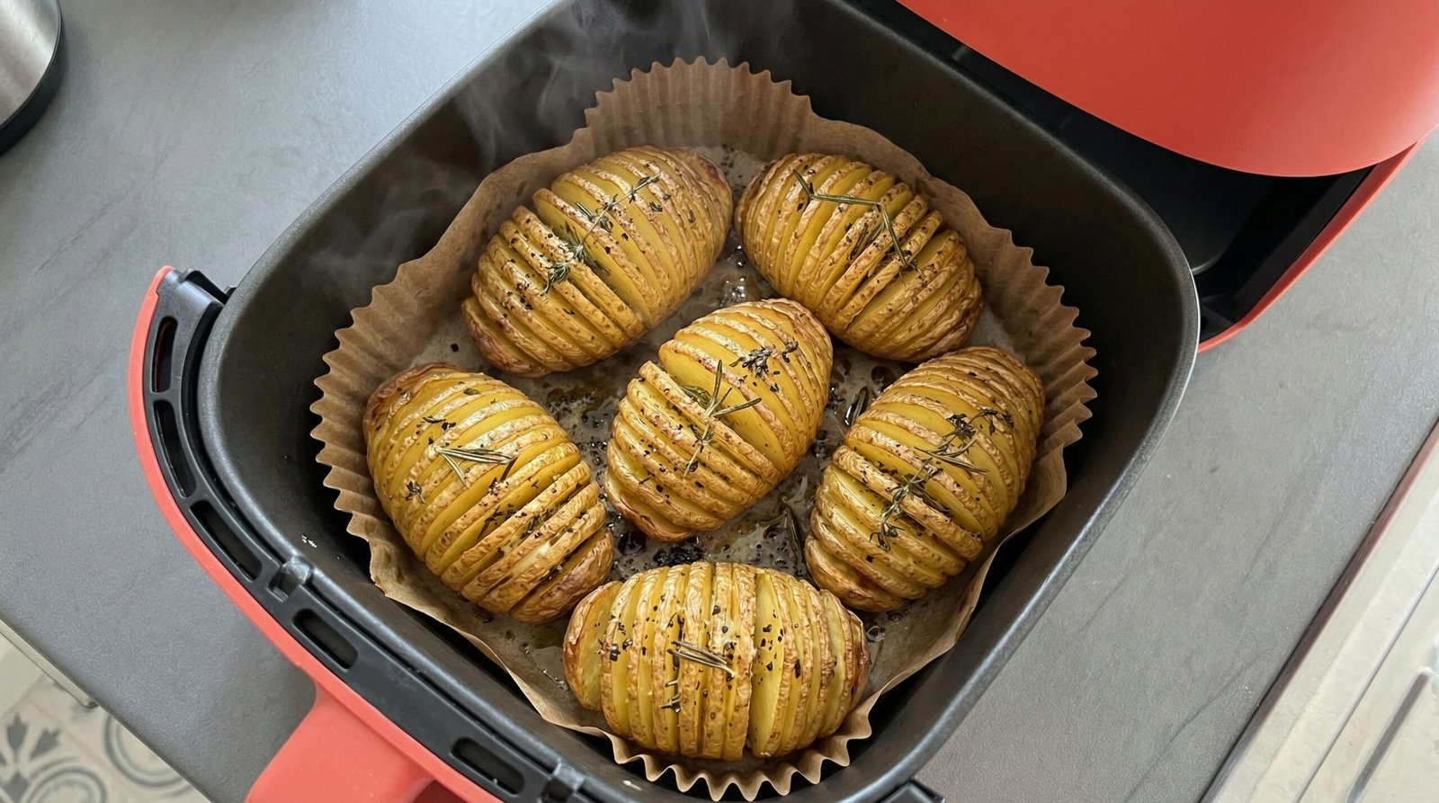 Air Fryer Hasselback Potatoes