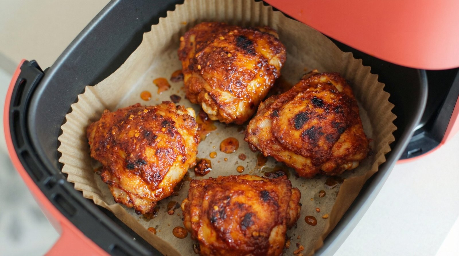 Air Fryer Nashville Hot Fried Chicken Thighs