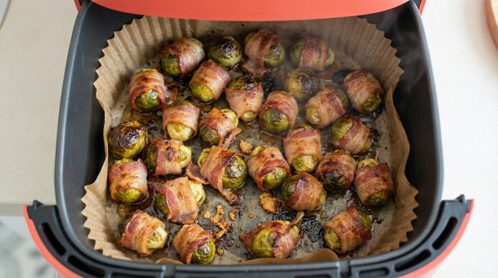 Bacon Wrapped Air Fryer Brussels Sprouts