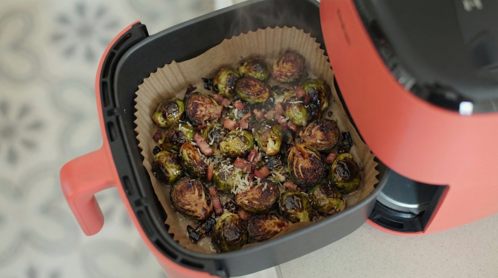 Balsamic Glazed Air Fryer Brussels Sprouts