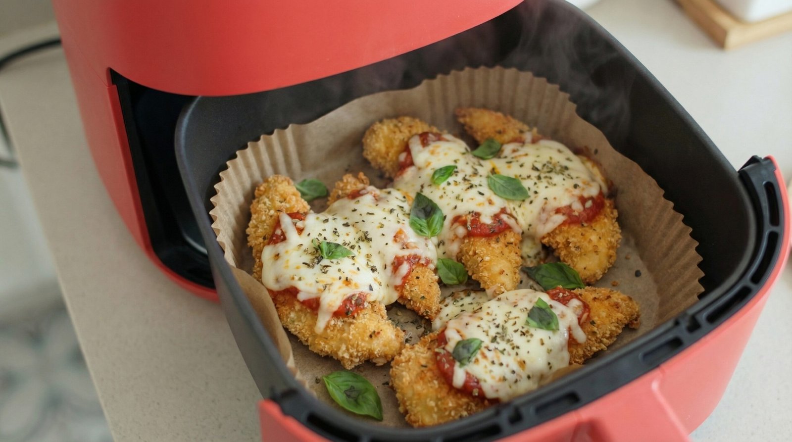 Beginner Air Fryer Chicken Parmesan with Frozen Tenders