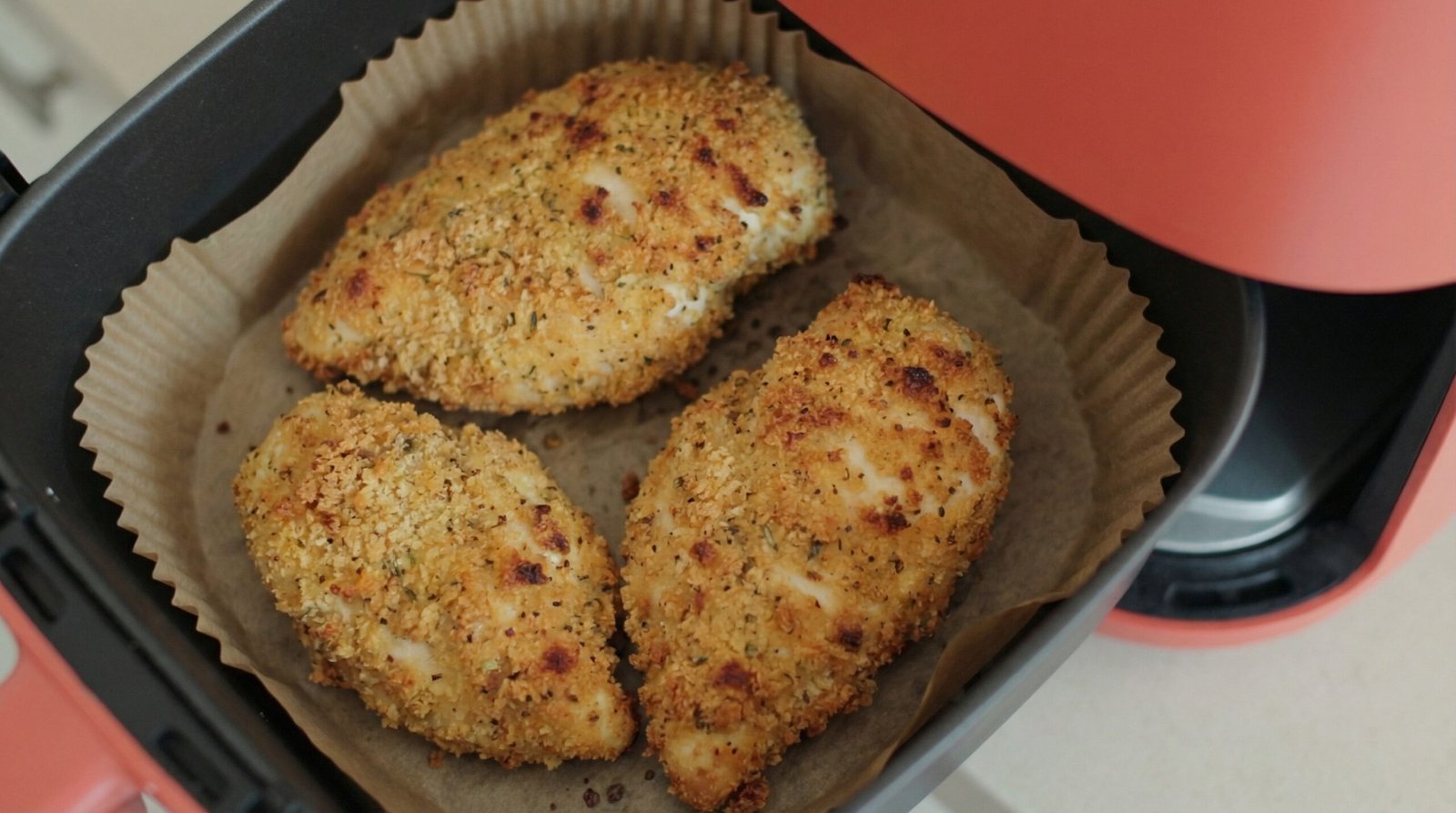 Buttermilk Breaded Air Fryer Chicken Breasts