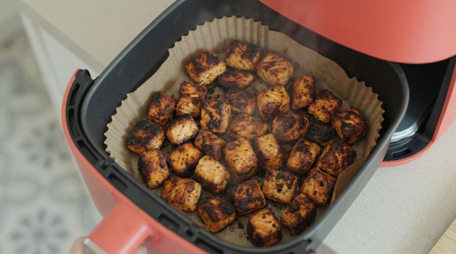 Cajun Blackened Air Fryer Salmon Bites