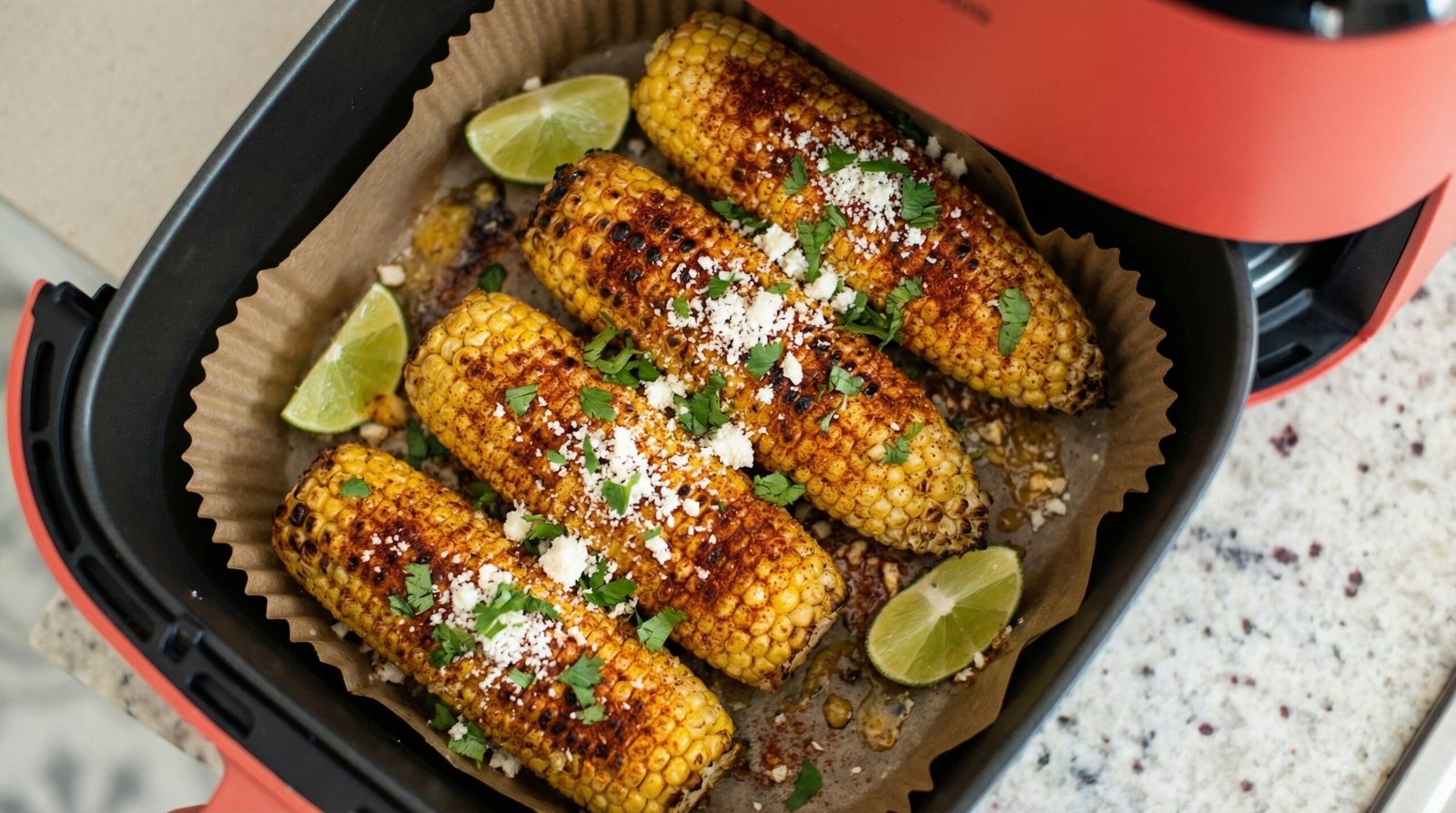 Chili Lime Air Fryer Corn on the Cob