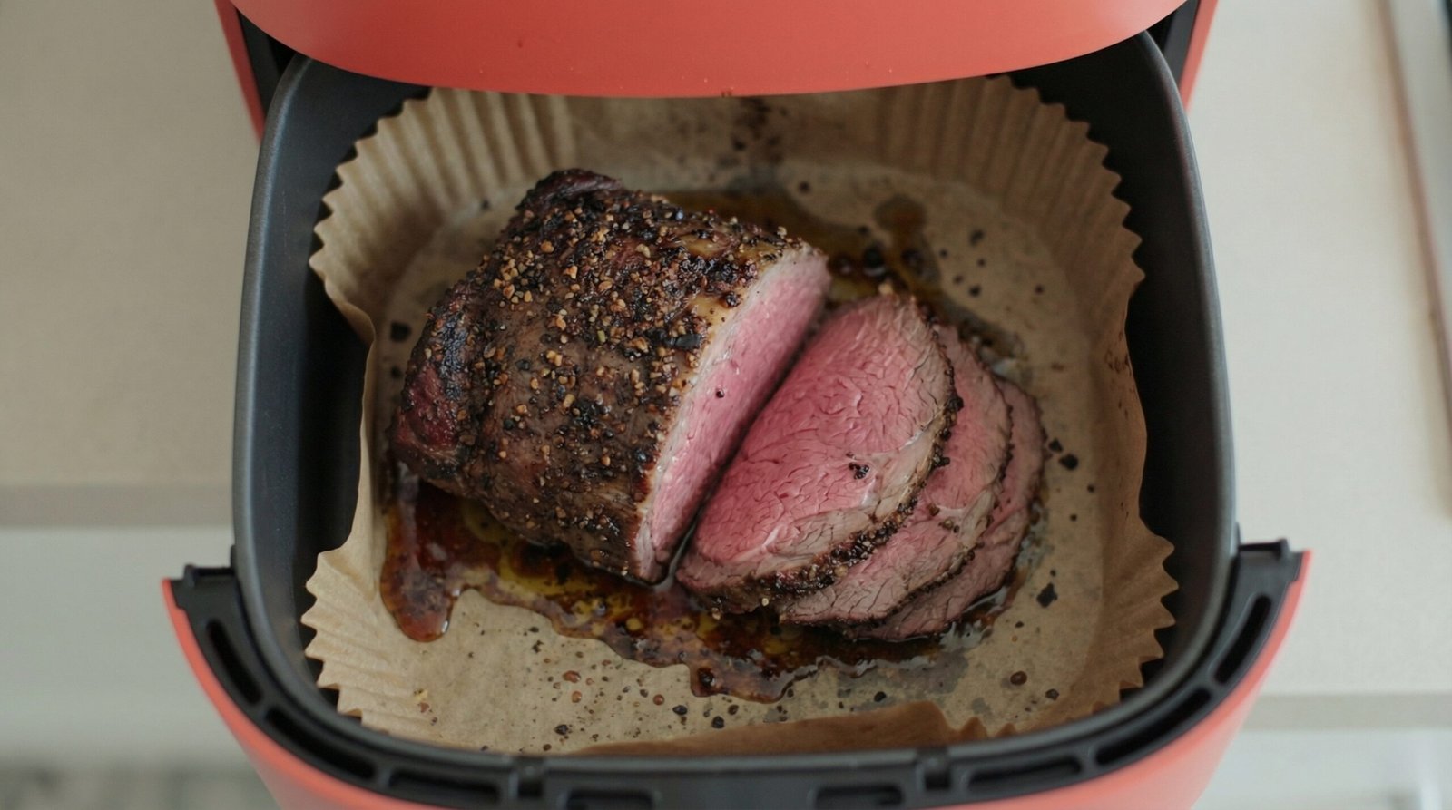 Coffee-Rubbed Air Fryer Roast Beef