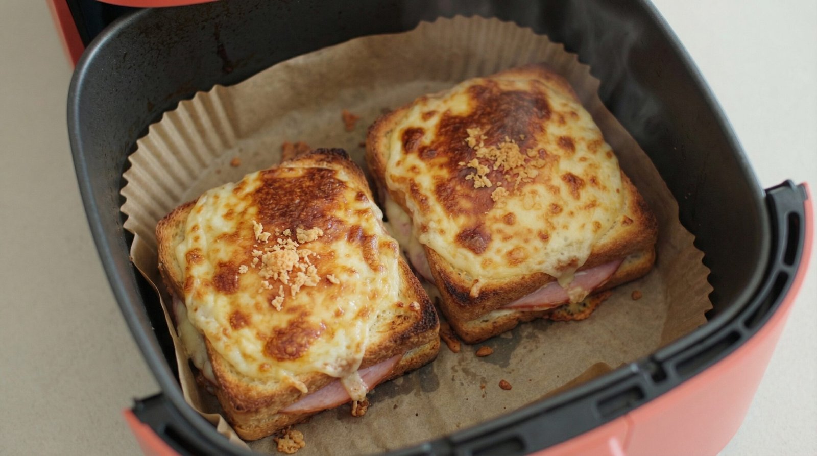 Croque Monsieur Air Fryer Grilled Cheese