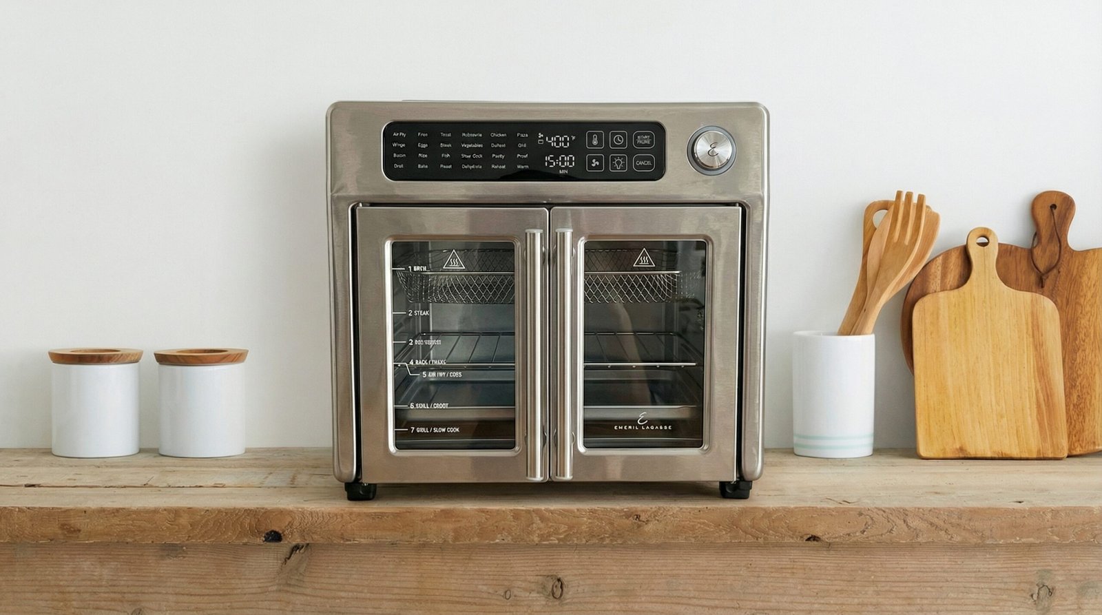 Emeril Lagasse Extra Large French Door Air Fryer Toaster Oven Combo 26QT