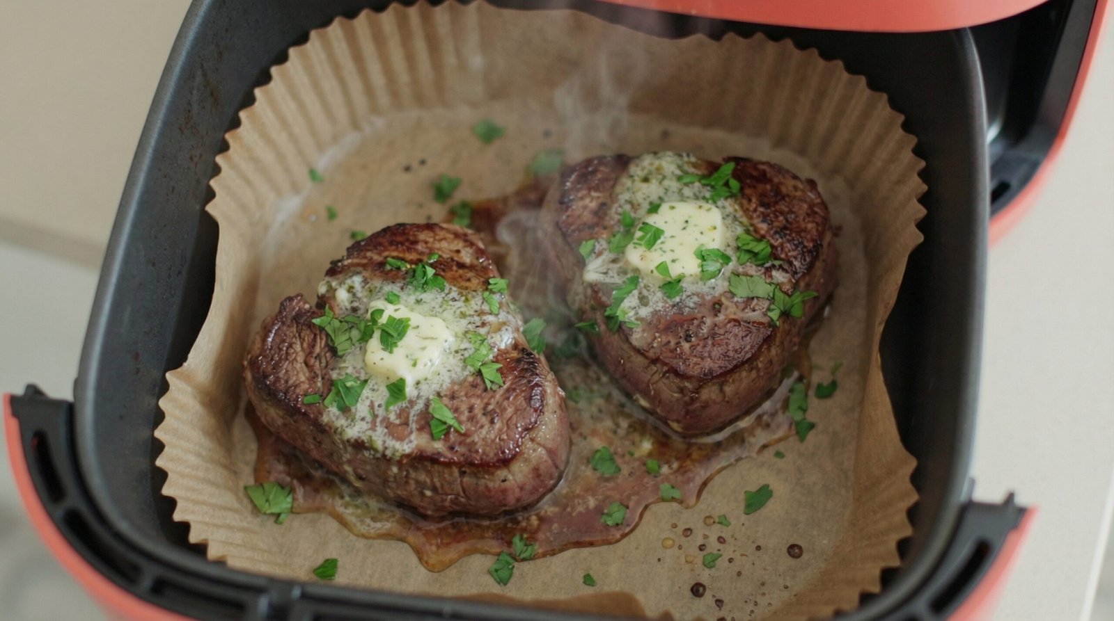 Garlic Butter Air Fryer Filet Mignon