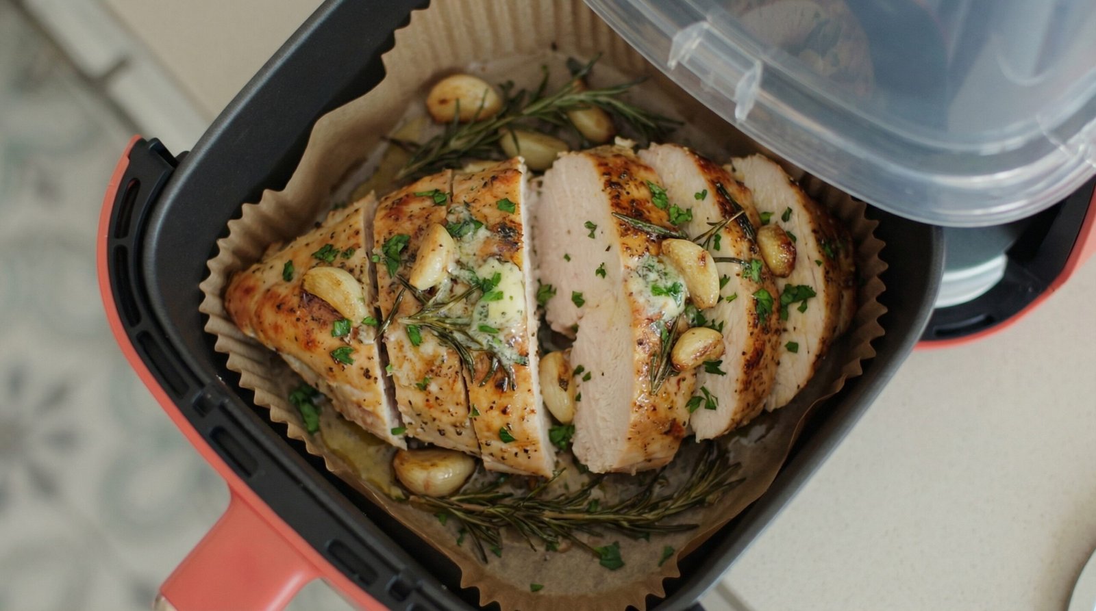 Garlic Butter Air Fryer Turkey Breast