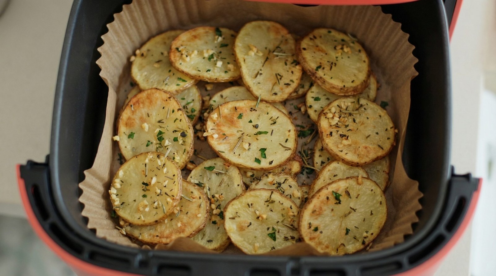 Garlic Herb Air Fryer Potato Chips