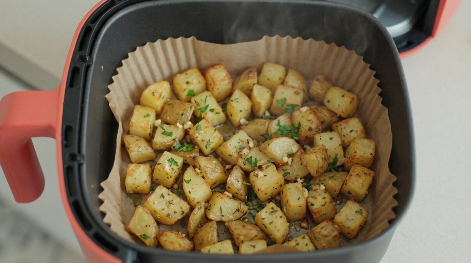 Garlic Herb Air Fryer Potatoes