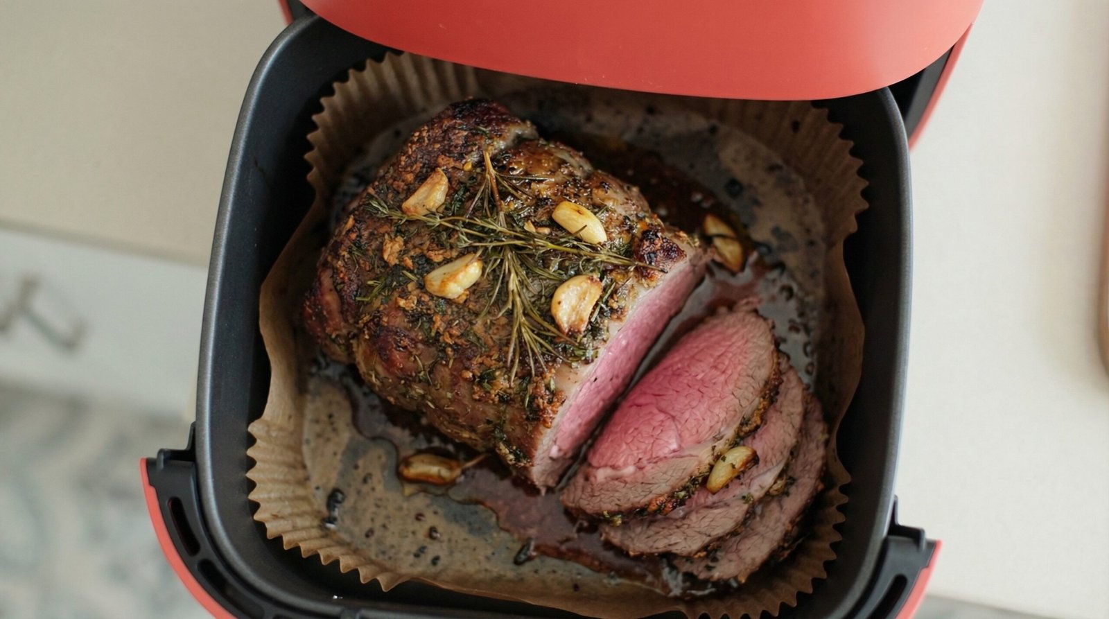 Garlic Herb Air Fryer Roast Beef