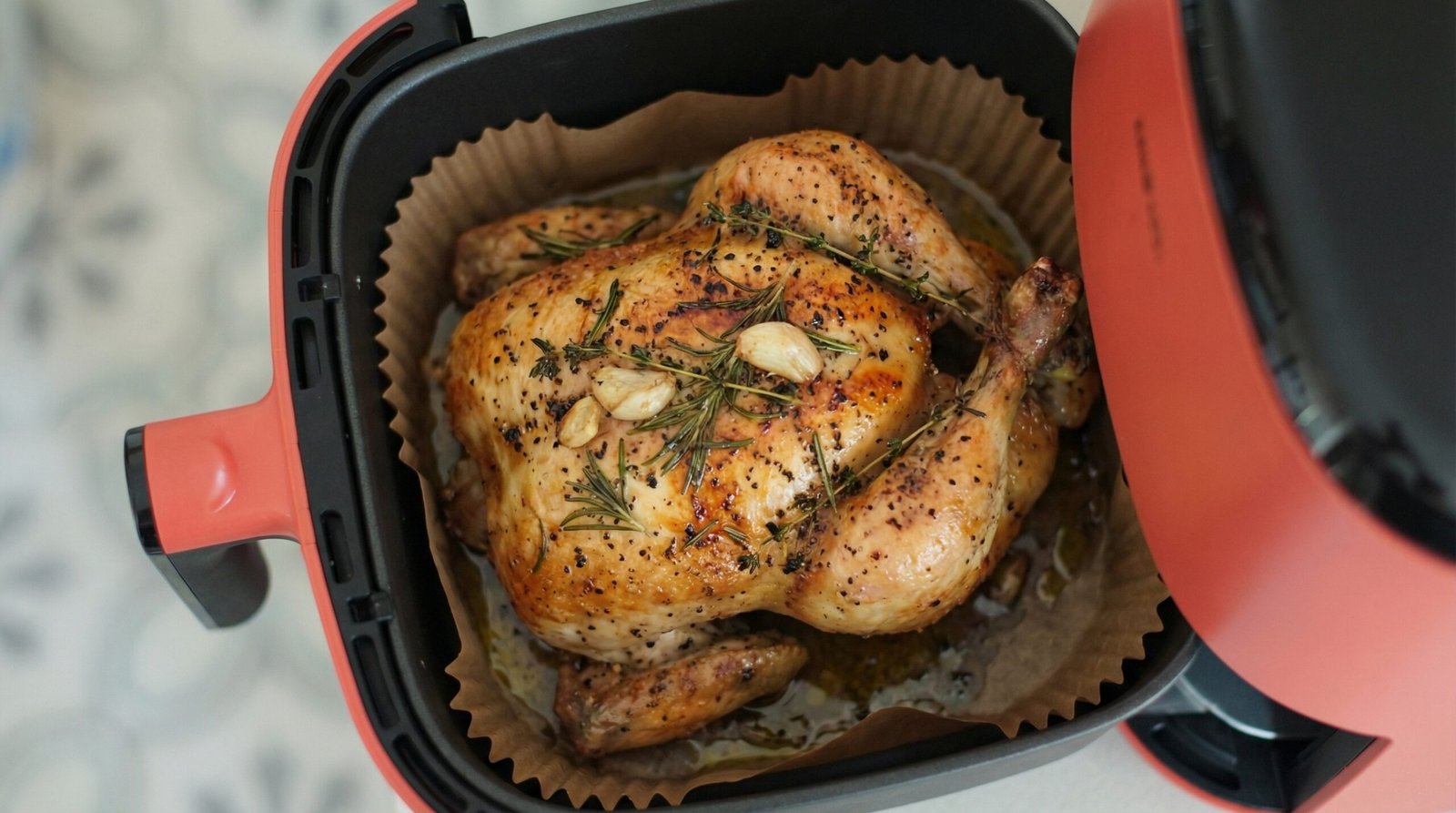 Garlic Herb Air Fryer Whole Chicken
