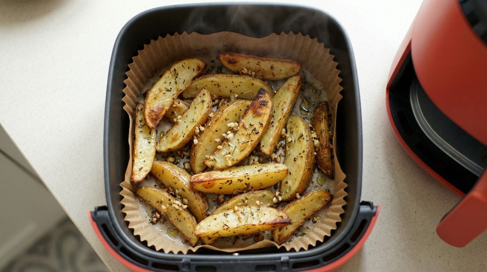 Garlic Herb Potato Wedges