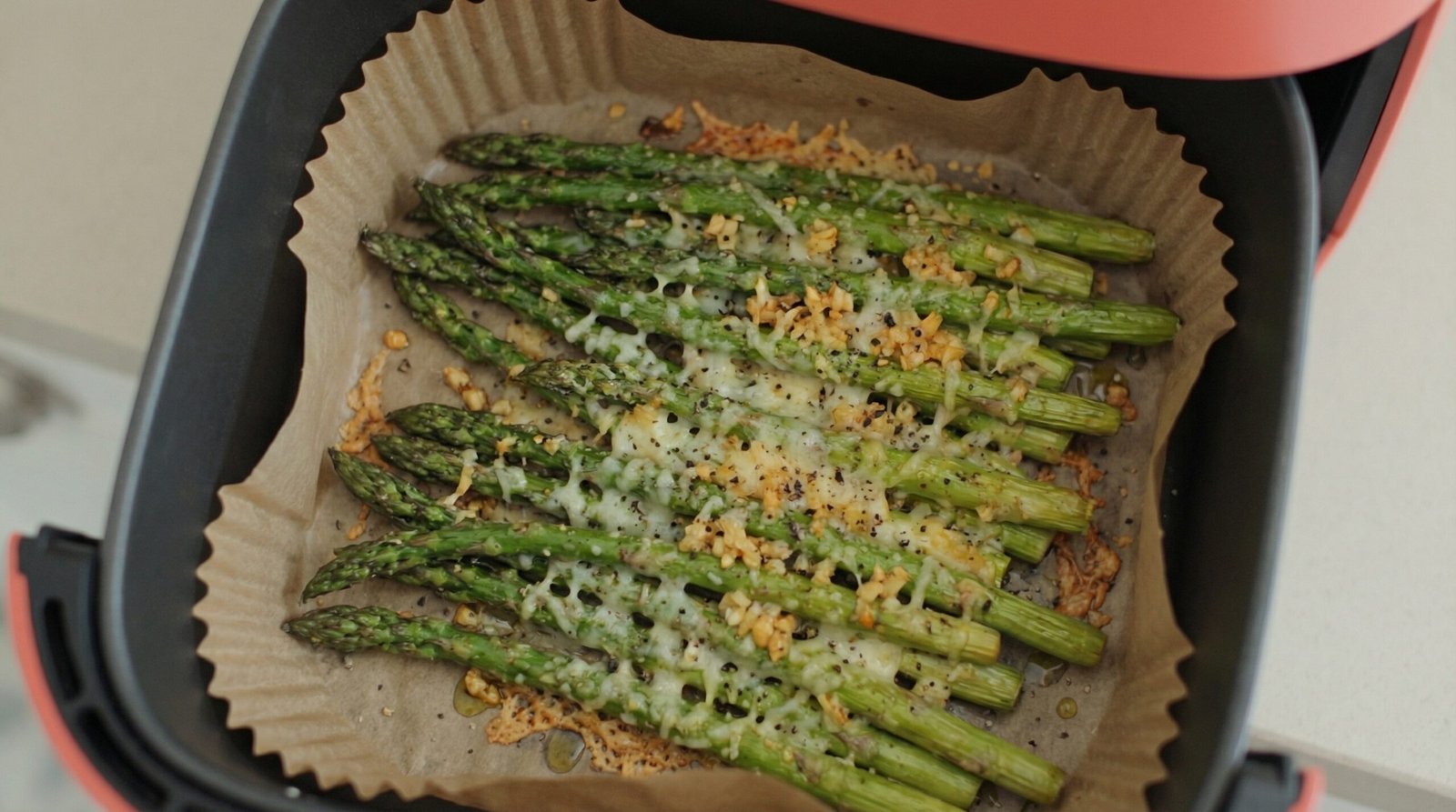 Garlic Parmesan Air Fryer Asparagus