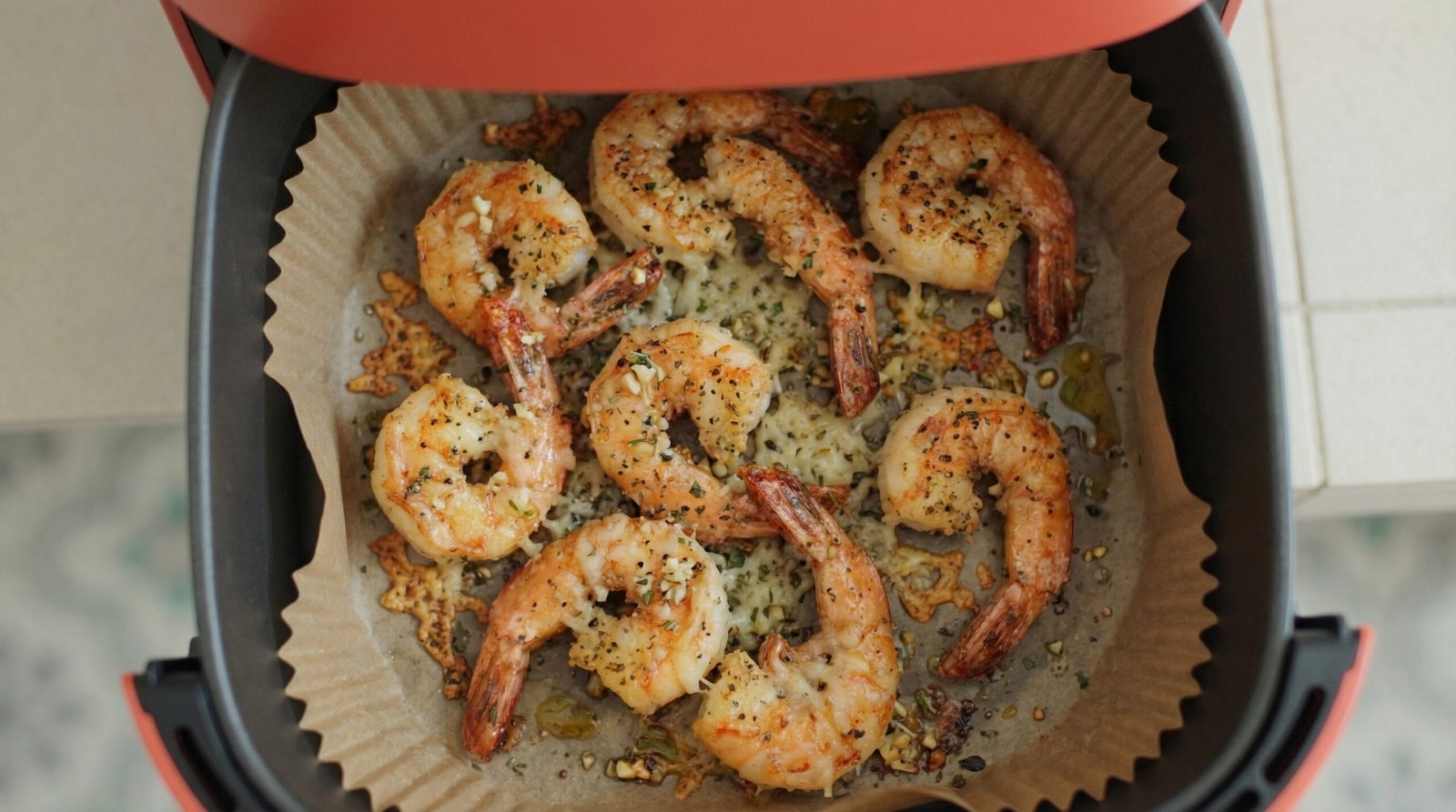 Garlic Parmesan Air Fryer Shrimp