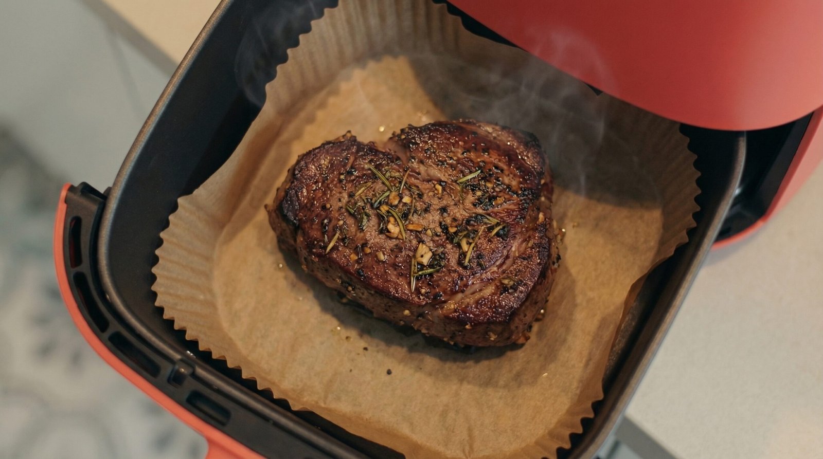 Herb-Crusted Air Fryer Filet Mignon