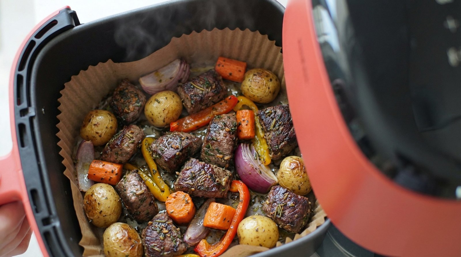 Herb Crusted Steak Bites with Veggies