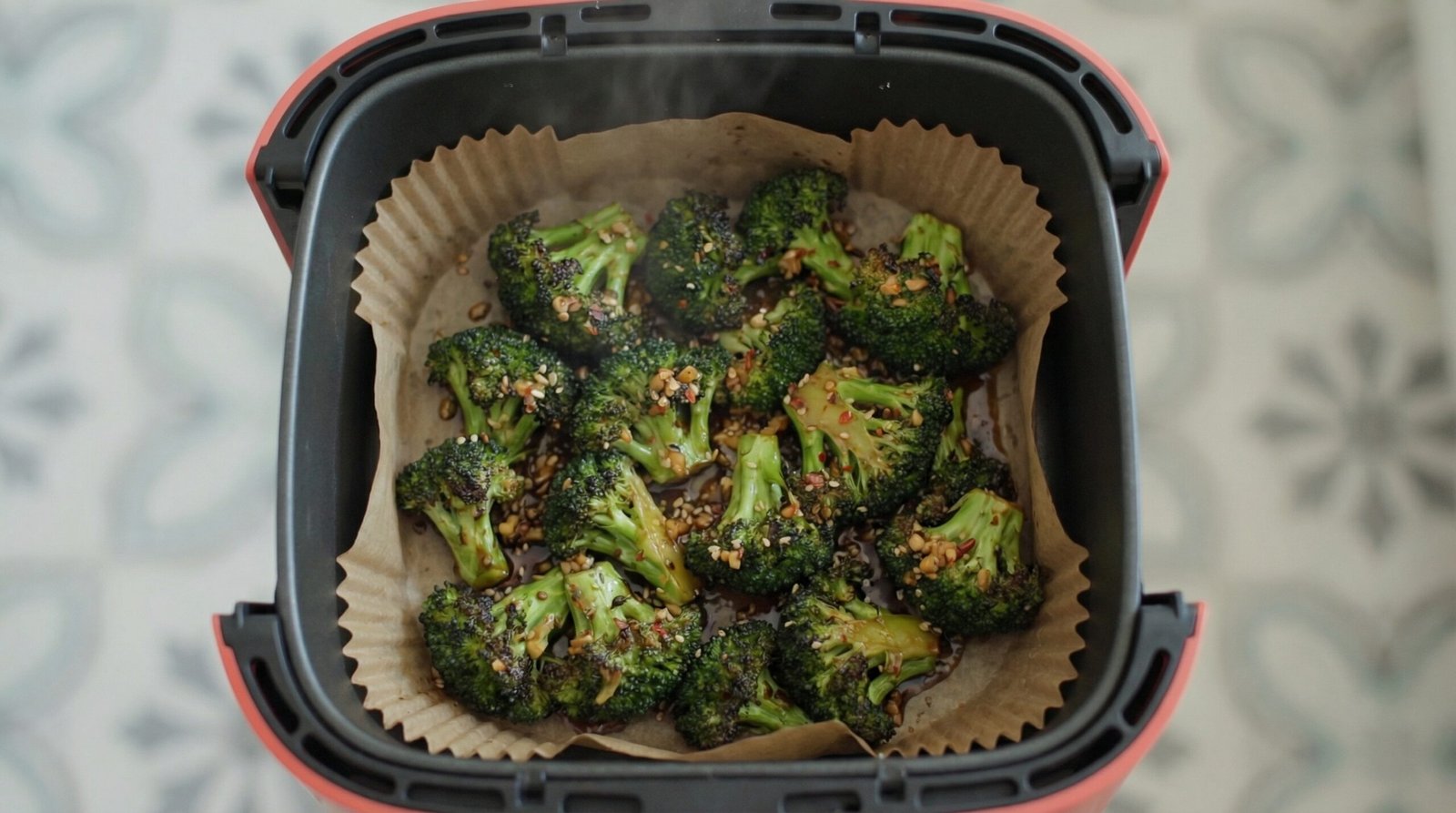 Honey Garlic Soy Air Fryer Broccoli
