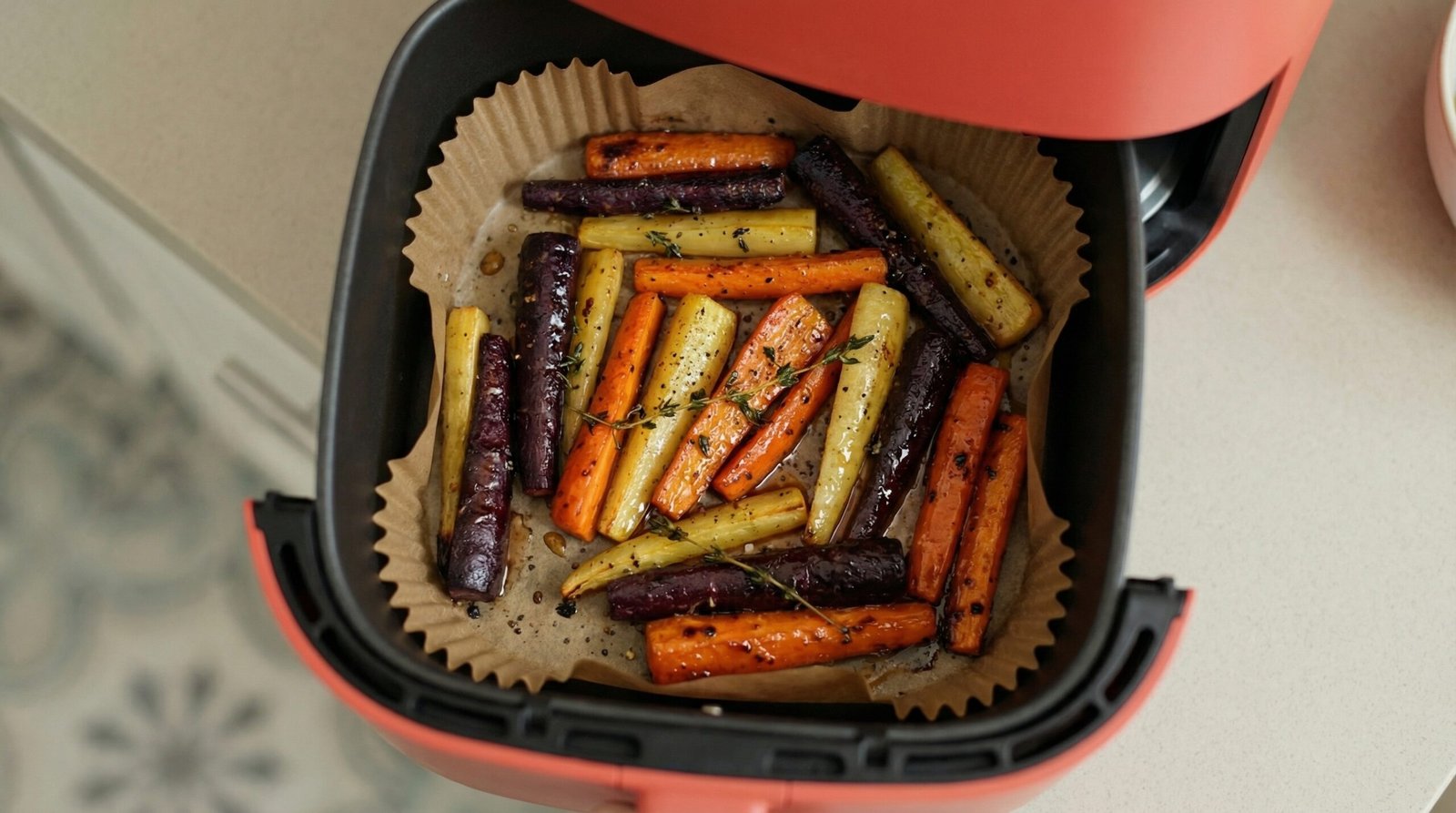 Honey-Glazed Air Fryer Rainbow Carrots