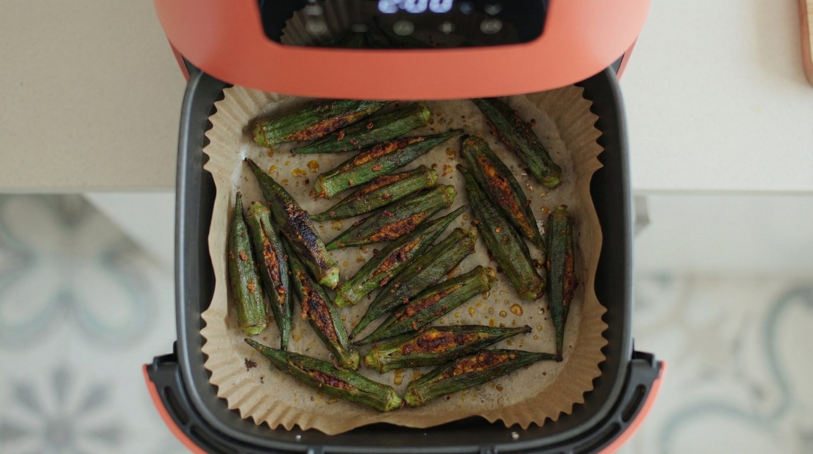 Indian Masala Air Fryer Stuffed Okra (Bhindi Masala)