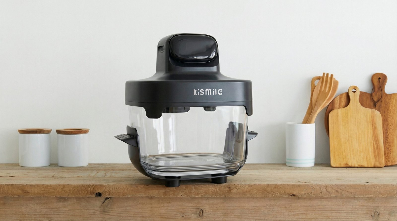 Kismile Upgraded 5-in-1 Glass Air Fryer with Dual Glass Bowl Design (4.7QT & 2.6QT)