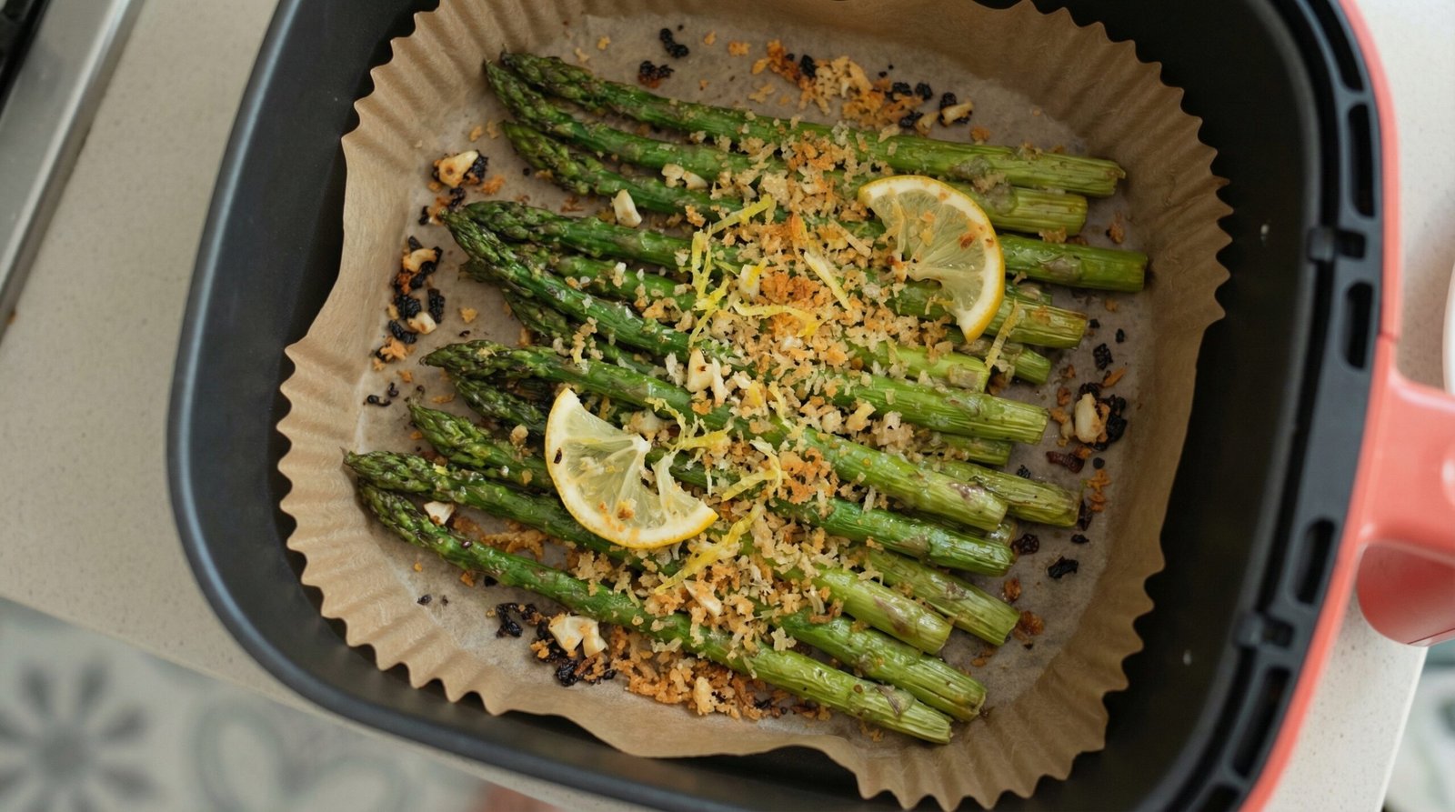 Lemon Garlic Panko Asparagus