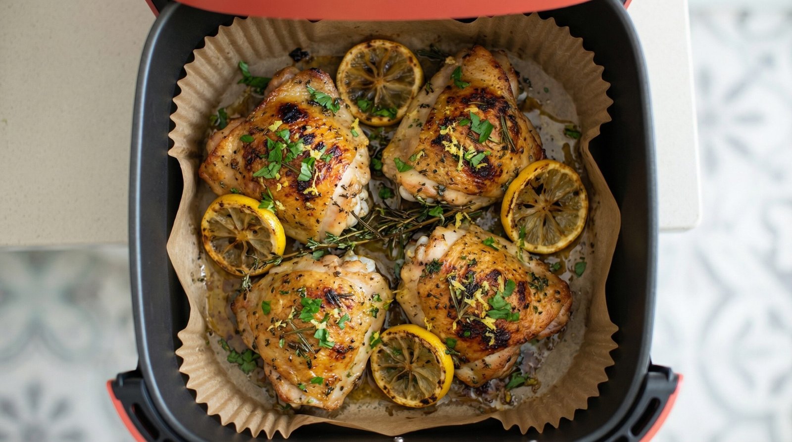 Lemon Herb Marinated Chicken Thighs