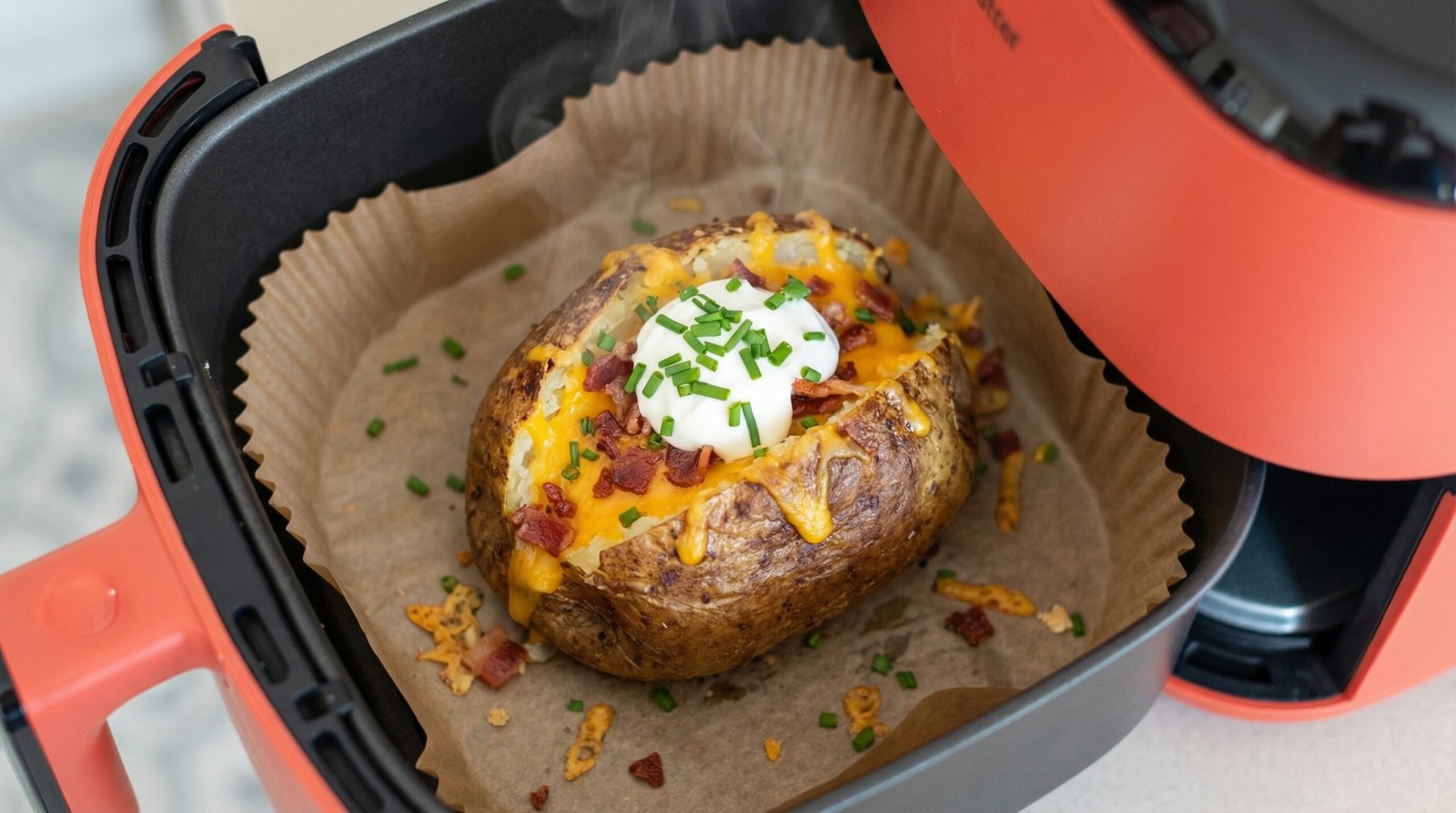 Loaded Air Fryer Baked Potato