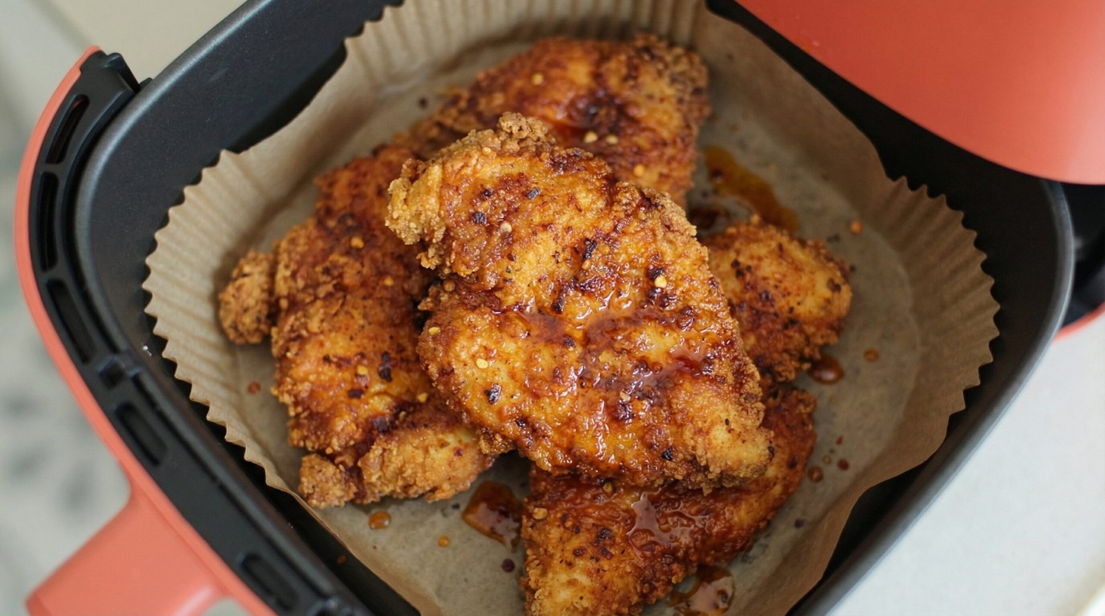 Nashville Hot Double-Breaded Air Fryer Chicken Cutlets