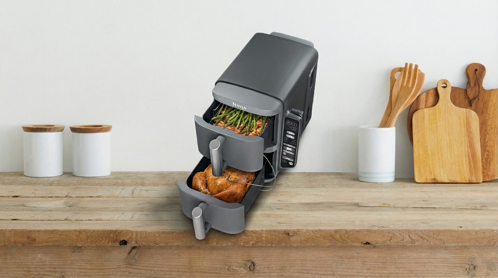 Ninja DoubleStack XL Smart 2-Basket Air Fryer (SL451)