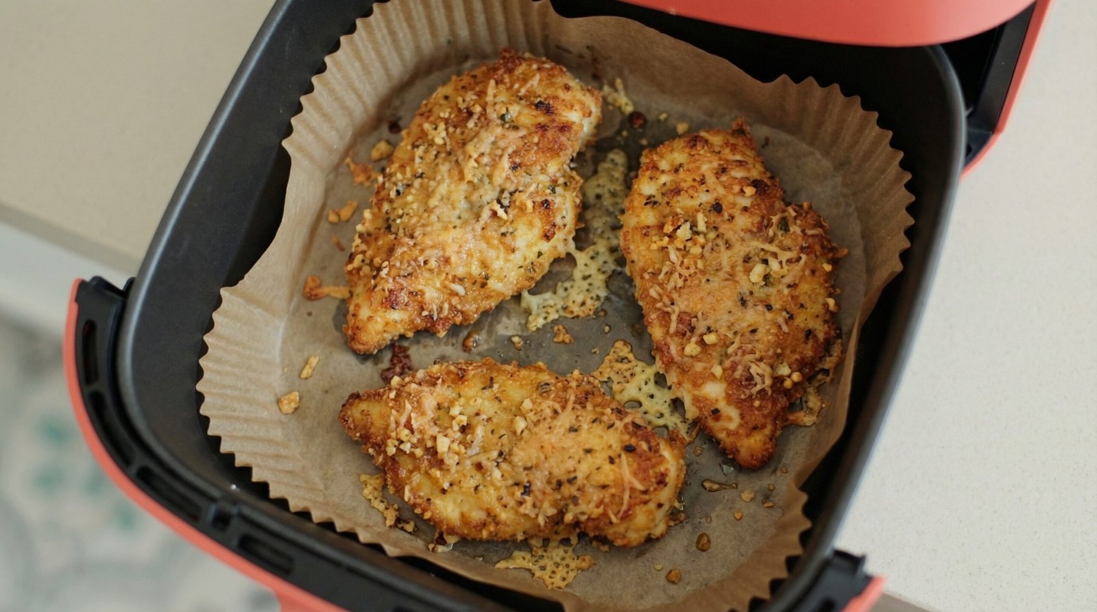 Parmesan Garlic Crusted Air Fryer Chicken Cutlets