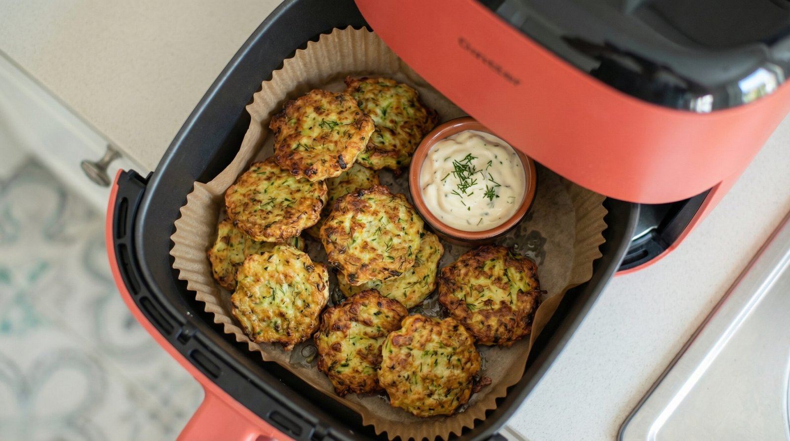 Pickle-Brined Zucchini Fritters with Aioli