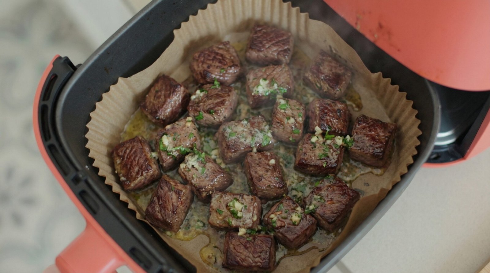Reverse Sear Steak Bites with Compound Butter