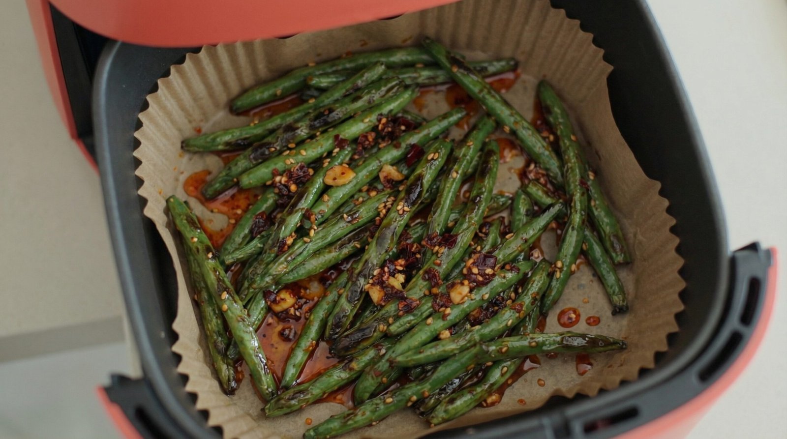 Sesame Chili Crisp Blistered Green Beans