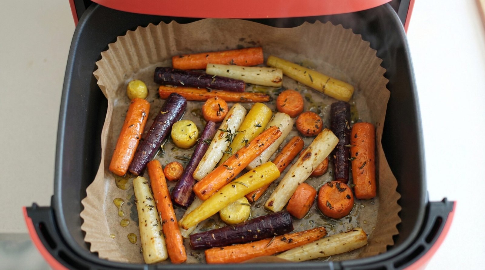 Simple Air Fryer Rainbow Carrots