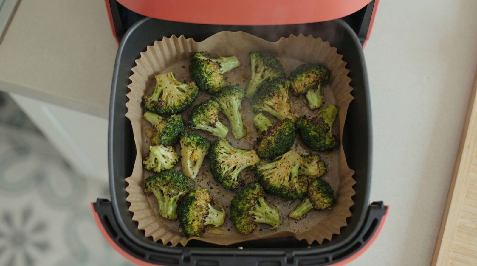 Simple Air Fryer Roasted Broccoli