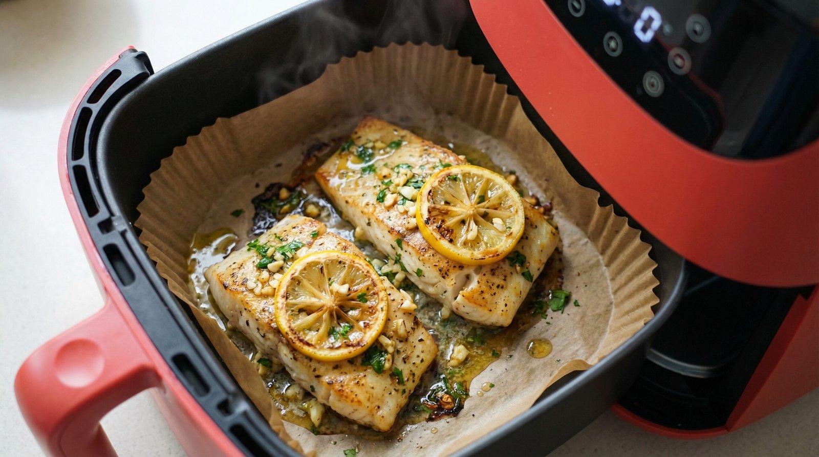 Simple Lemon Garlic Halibut