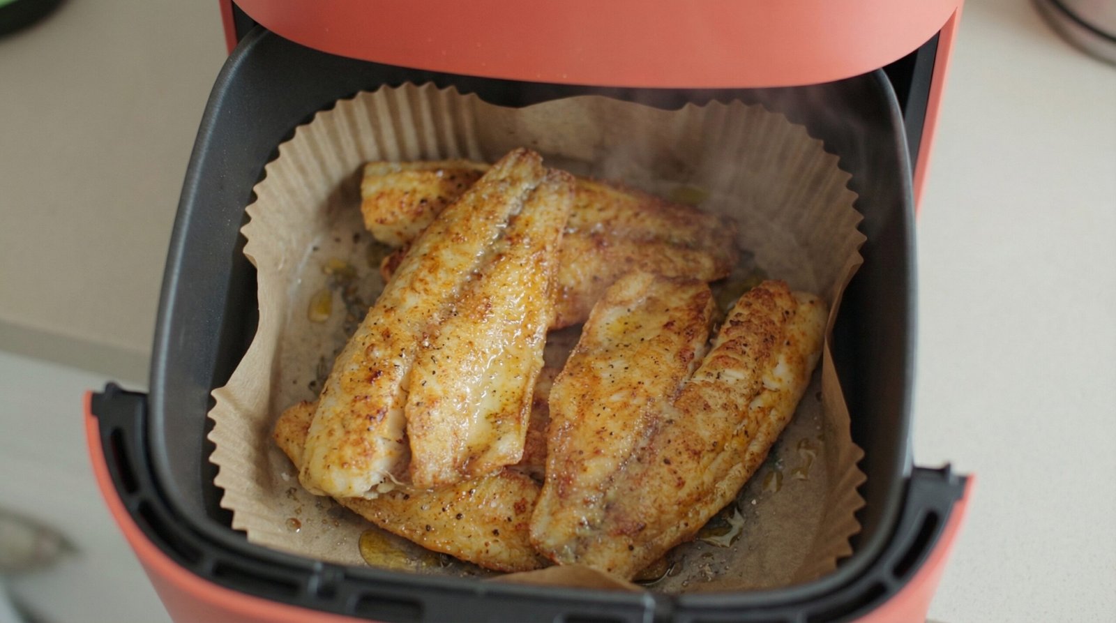 Simple Oil-Sprayed Catfish Fillets