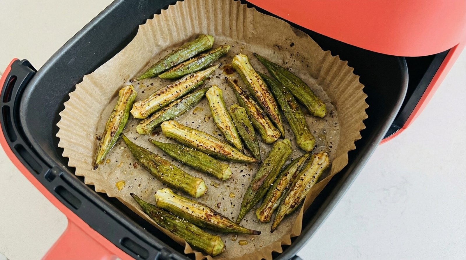 Simple Roasted Air Fryer Okra
