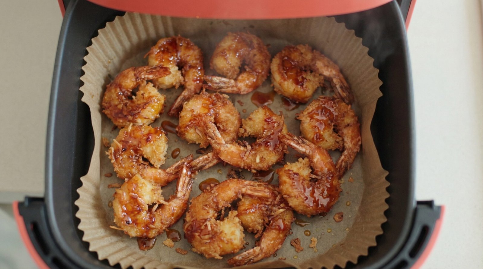 Tempura-Style Coconut Shrimp with Chili Glaze