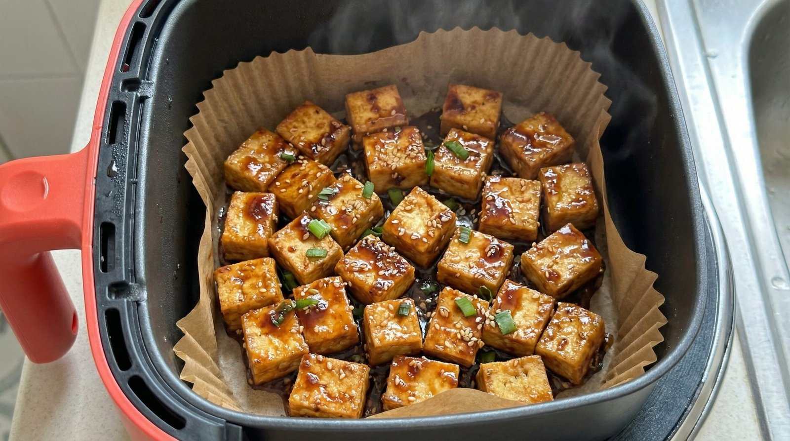 Teriyaki Air Fryer Tofu