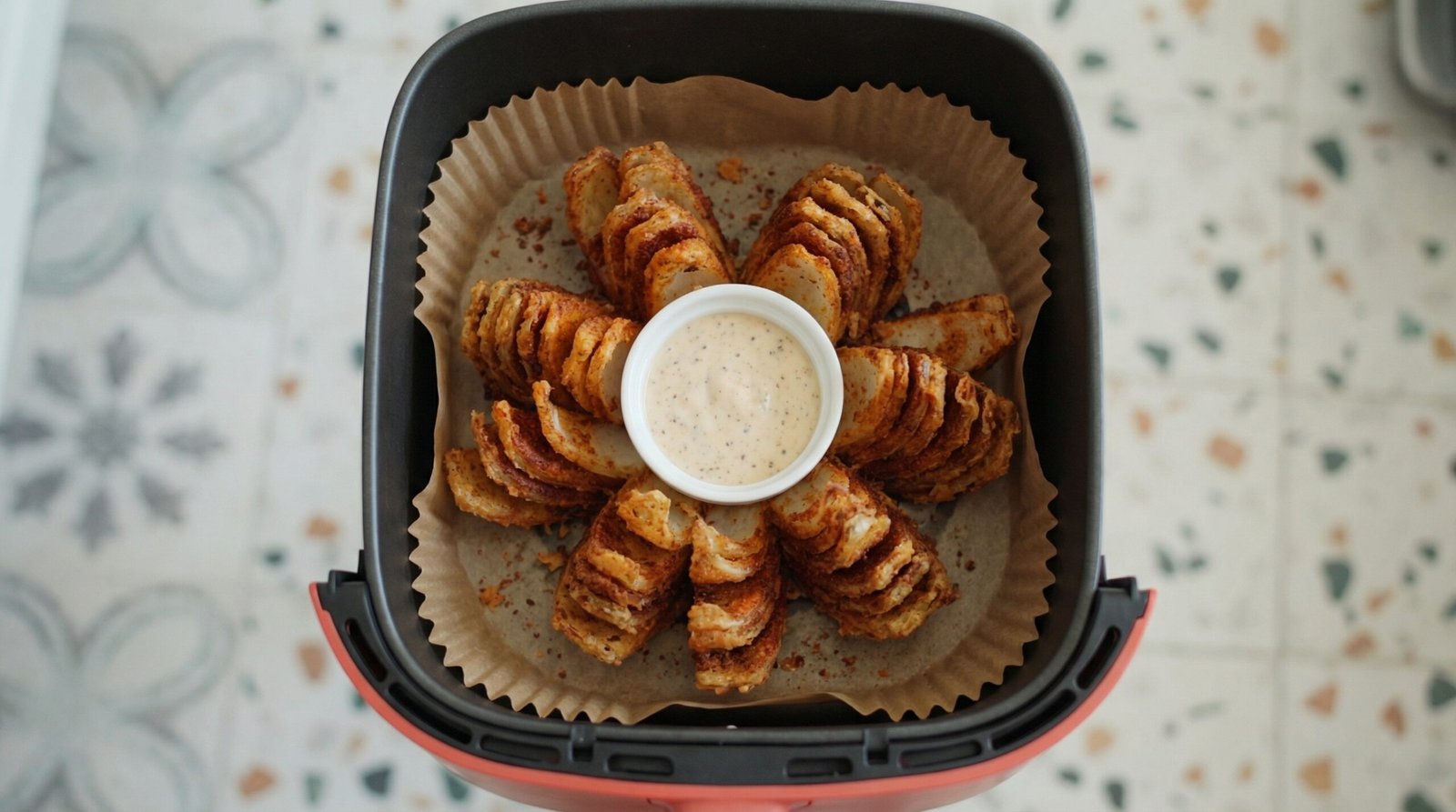 Triple-Layer Spice Blend Blooming Onion with Dipping Sauce