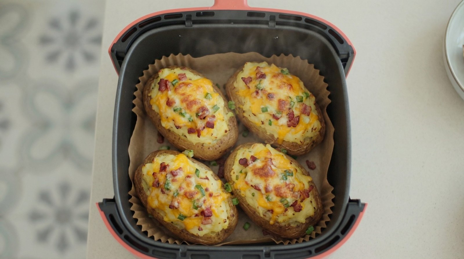 Twice-Baked Air Fryer Potatoes